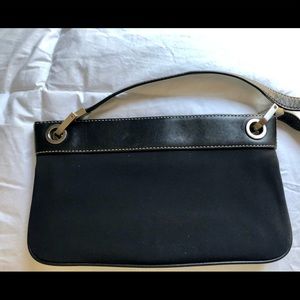 Donald Pliner Black Microfiber Clutch